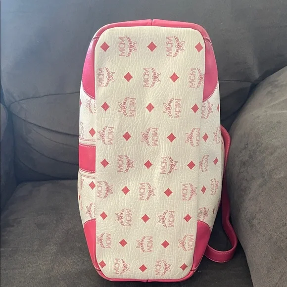 MCM Pink and Cream Tote Bag - Picture 9 of 14